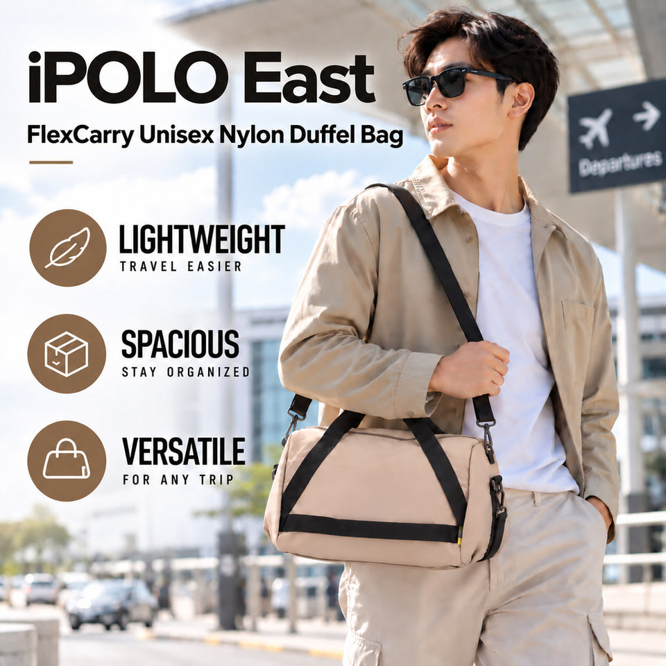 Ready Stock MY iPOLO East FlexCarry Unisex Nylon Duffel Bag Beg Silang  Kantung Uniseks Nilon Ringan Banyak Kompartmen