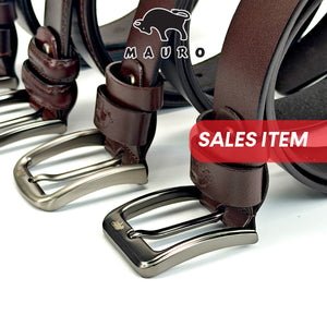 MAURO BASIC 🛒 Mens Leather Belt Tali Pinggang Lelaki 100% Kulit Original  男士皮带
