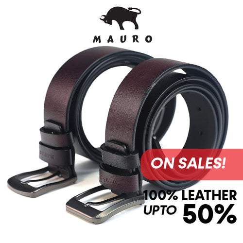 MAURO OFFER 🛒 Mens Leather Belt Tali Pinggang Lelaki 100% Kulit Original  男士皮带