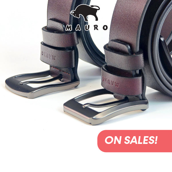 MAURO OFFER 🛒 Mens Leather Belt Tali Pinggang Lelaki 100% Kulit Original  男士皮带