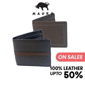 MAURO GENUINE Men Leather Wallet Man Wallet For Man Dompet Kulit Asli Tulen Wallet Lelaki Dompet Lelaki Kulit Original