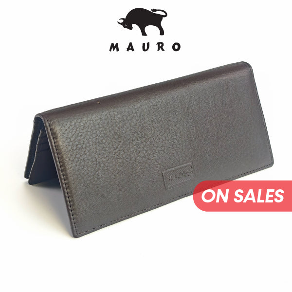 MAURO OFFER Genuine Men's Leather Long Wallet for Man Wallet Dompet Panjang Lelaki Dompet Lelaki Tinggi