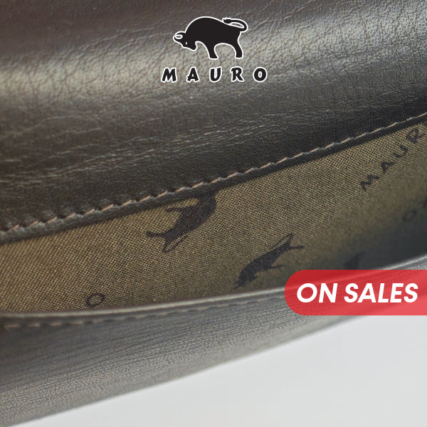 MAURO OFFER Genuine Men's Leather Long Wallet for Man Wallet Dompet Panjang Lelaki Dompet Lelaki Tinggi
