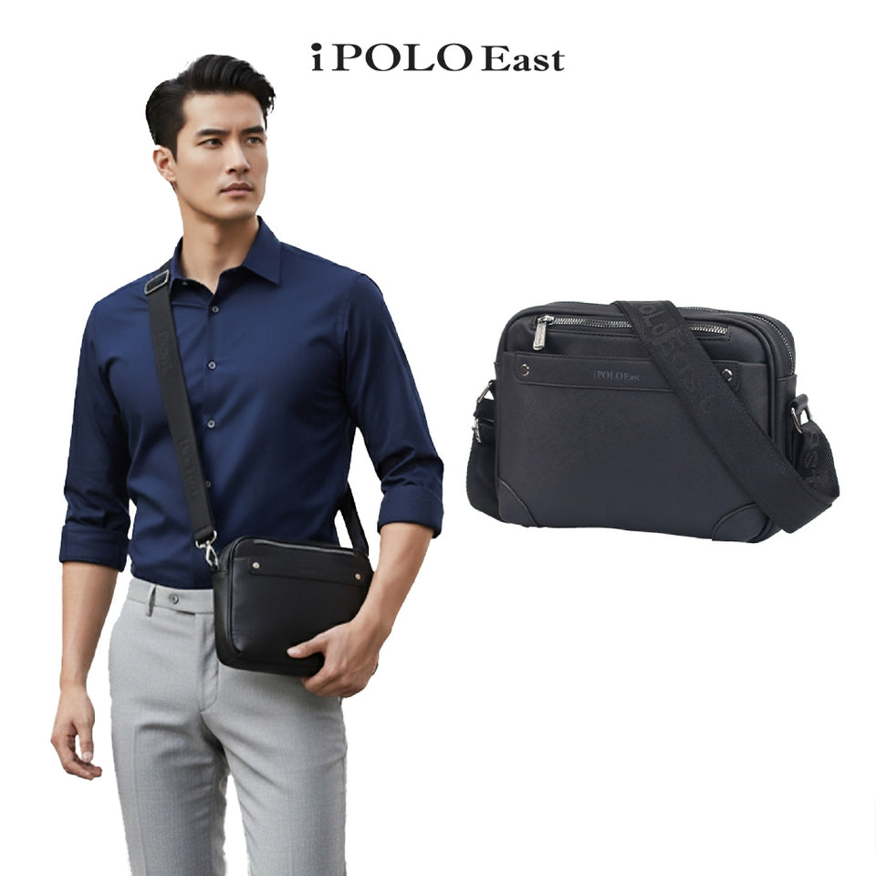 iPolo East Premium Synthetic Leather Men Multi Compartment Messenger Bag