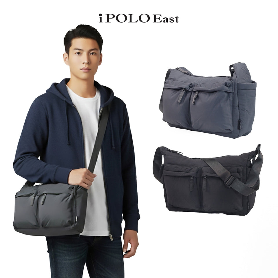 iPolo East Waterproof Nylon Unisex Large Capacity Multi Compartment Messenger Bag