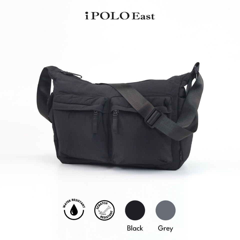 iPolo East Waterproof Nylon Unisex Large Capacity Multi Compartment Messenger Bag