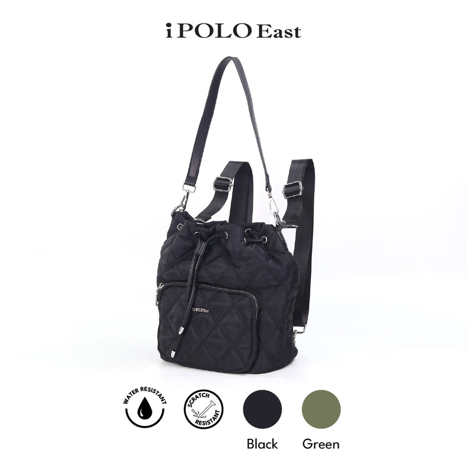 iPolo East Water and Scratch Resistant Ladies Nylon Weekend Tote Crossbody Bag
