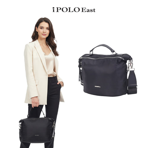 iPolo East Water and Scratch Resistant Nylon Weekend Crossbody Bag