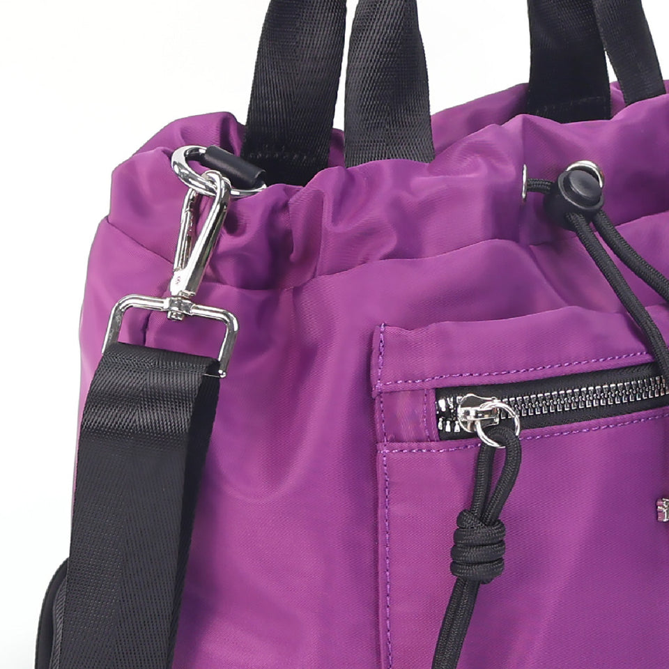 iPolo East Water and Scratch Resistant Nylon Weekend Mini Tote Crossbody Bag