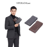 iPolo East Regal Synthetic Leather Men Organizer Zip Clutch Wallet
