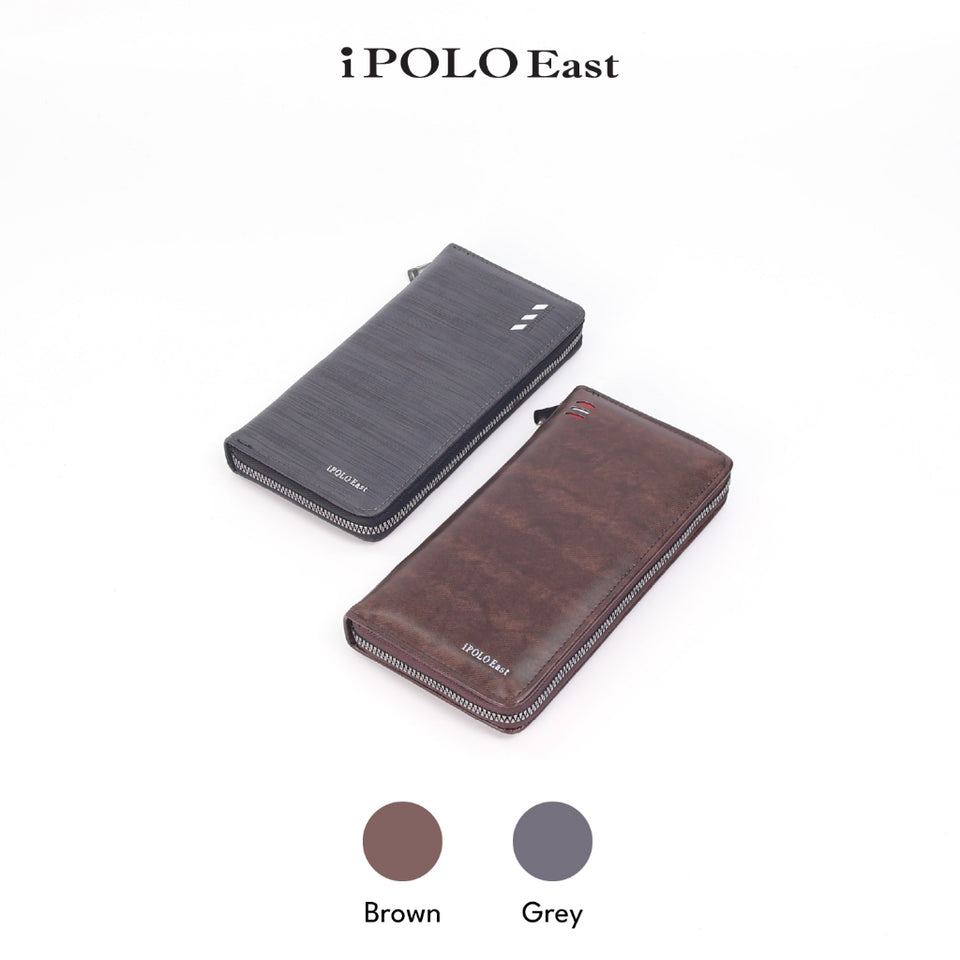 iPolo East Regal Synthetic Leather Men Organizer Zip Clutch Wallet