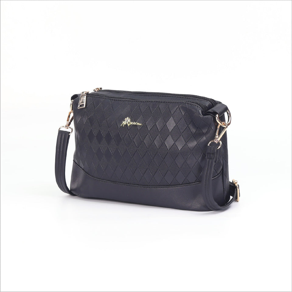 iPolo East Dual Zip Synthetic Leather Ladies Crossbody Bag