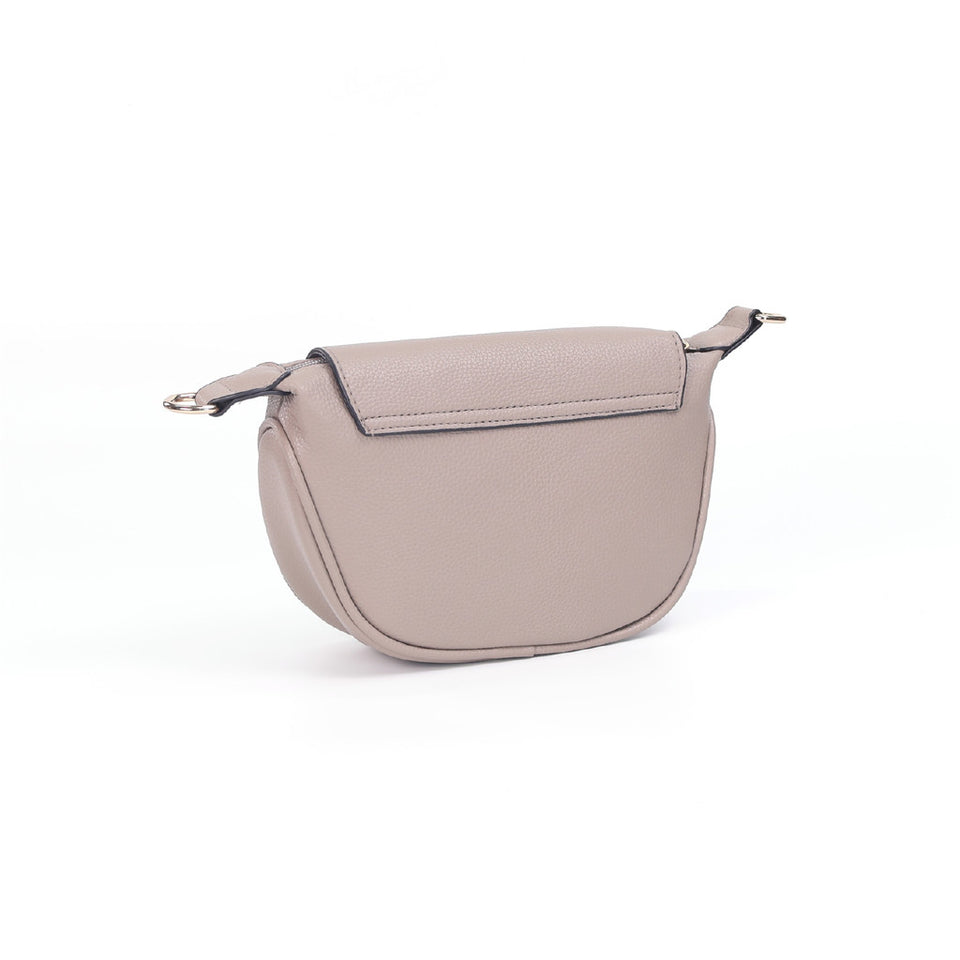 iPolo East Pebbled Synthetic Leather Ladies Everyday Essential Crossbody Saddle Bag