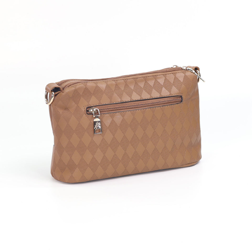 iPolo East Dual Zip Synthetic Leather Ladies Crossbody Bag