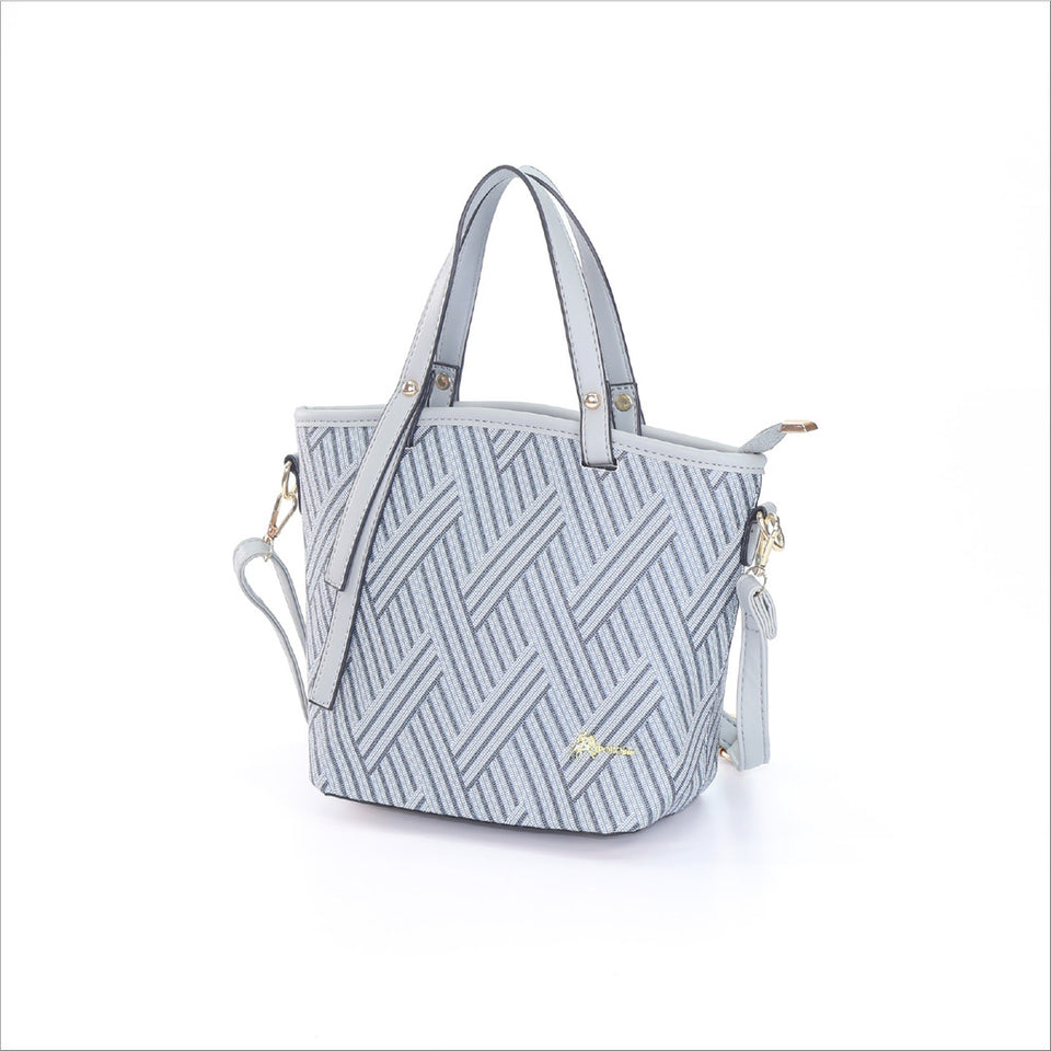 iPolo East Synthetic Leather Ladies Pixel Weave Convertible Handbag