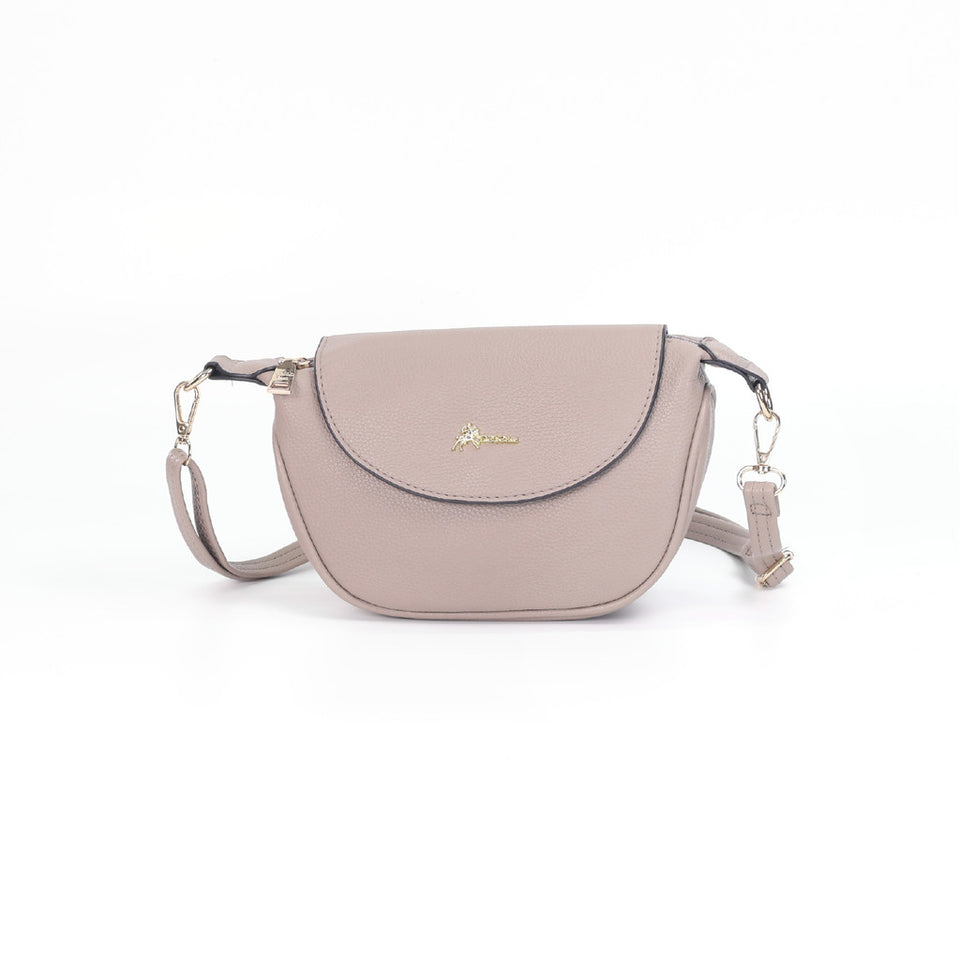 iPolo East Pebbled Synthetic Leather Ladies Everyday Essential Crossbody Saddle Bag