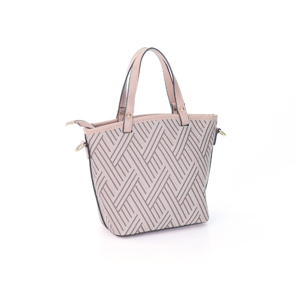 iPolo East Synthetic Leather Ladies Pixel Weave Convertible Handbag