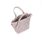 iPolo East Synthetic Leather Ladies Pixel Weave Convertible Handbag