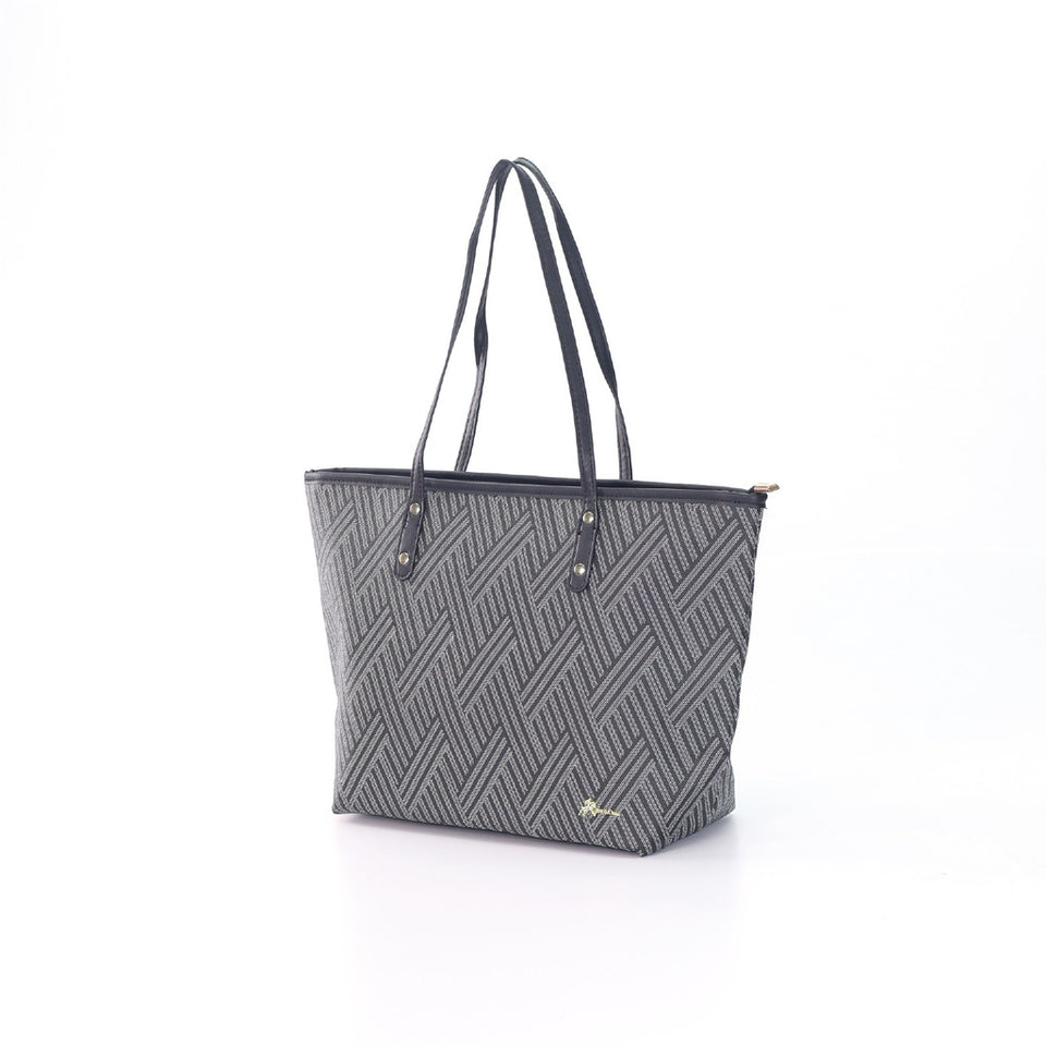 iPolo East Synthetic Leather Ladies Pixel Weave Medium Convertible Handbag