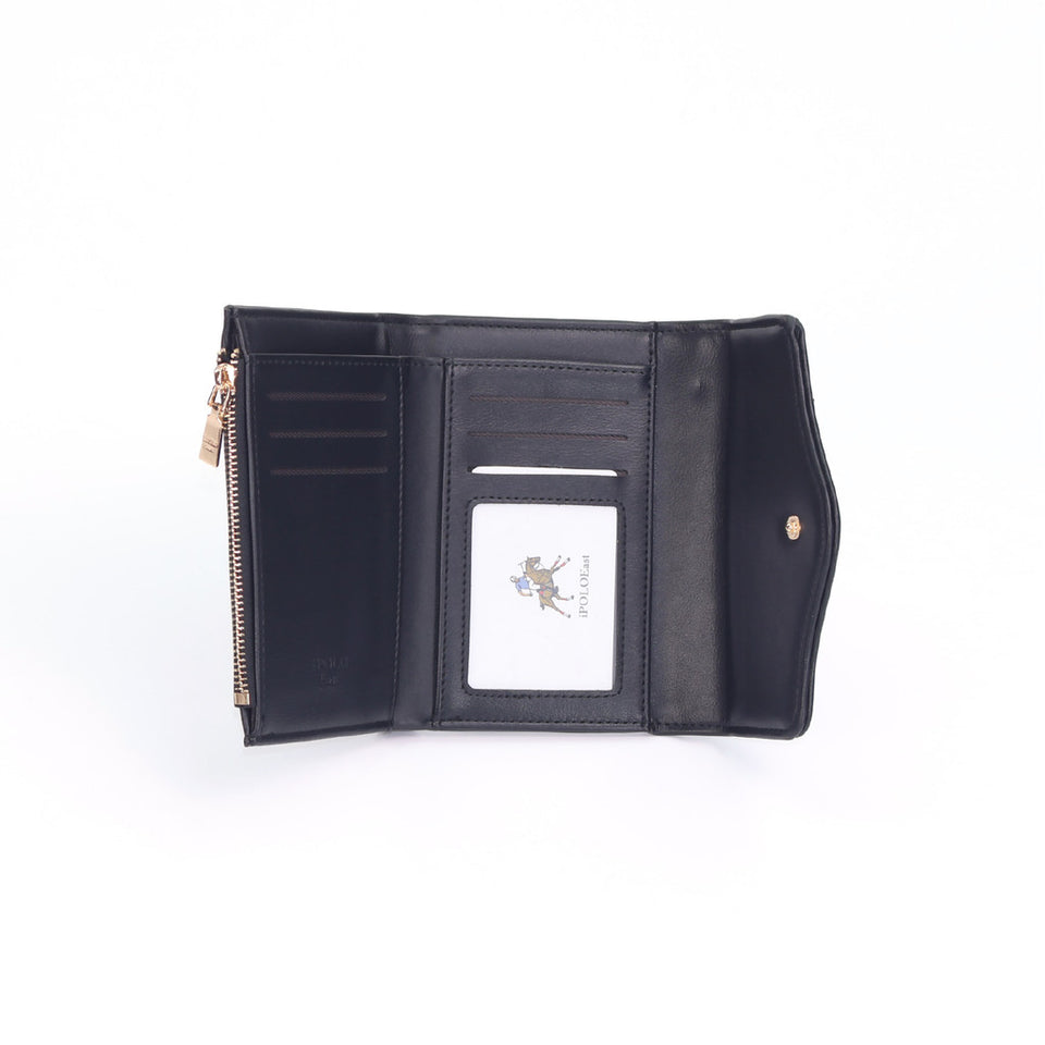 iPolo East Synthetic Leather Ladies Quilted Multi Compartment Medium Purse Wallet