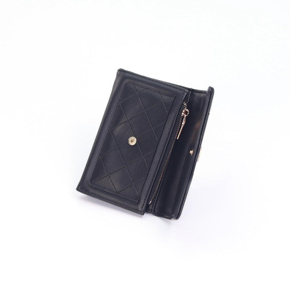 iPolo East Synthetic Leather Ladies Quilted Multi Compartment Medium Purse Wallet