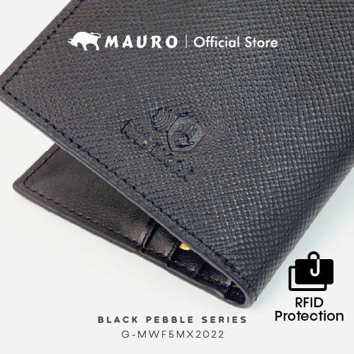 Mauro Genuine Leather Bi Fold Compact Wallet with RFID Block Protection