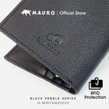 Mauro Genuine Leather Bi Fold Compact Wallet with RFID Block Protection