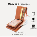 MAURO Tradesman Trifold Series Men's Genuine Leather Wallet Dompet Kulit Lelaki 08J4DP239A