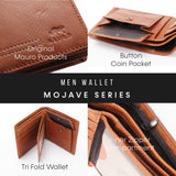MAURO Tradesman Trifold Series Men's Genuine Leather Wallet Dompet Kulit Lelaki 08J4DP239A