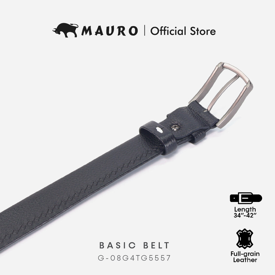 Mauro Basic Belt Series Men's Genuine Leather Belt Tali Pinggang Kulit Original 08G4TG5557
