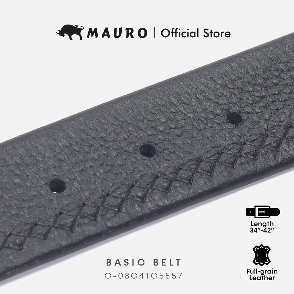 Mauro Basic Belt Series Men's Genuine Leather Belt Tali Pinggang Kulit Original 08G4TG5557
