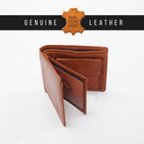 MAURO Tradesman Trifold Series Men's Genuine Leather Wallet Dompet Kulit Lelaki 08J4DP239A