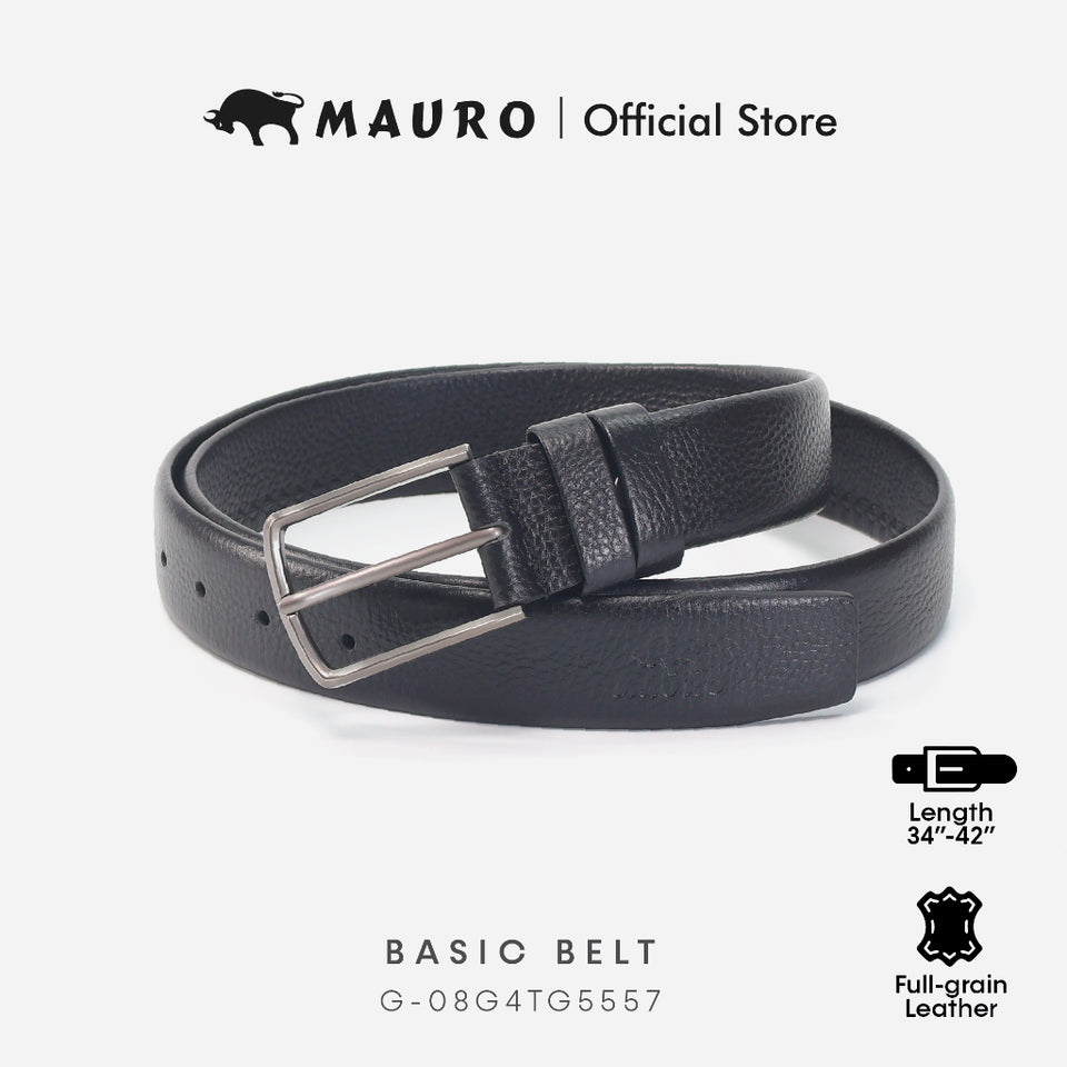 Mauro Basic Belt Series Men's Genuine Leather Belt Tali Pinggang Kulit Original 08G4TG5557