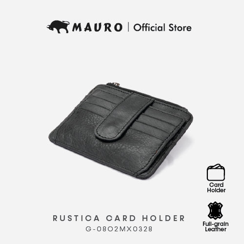 MAURO Rustica Card Holder Exclusive Genuine Original Soft Leather 08O2MX0328