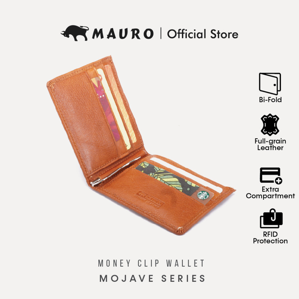 MAURO Classic Series Men's Genuine Leather Wallet Dompet Kulit Lelaki 08J4DP001A