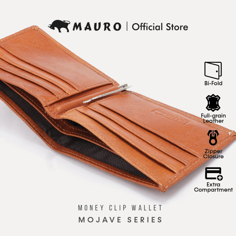 MAURO Classic Series Men's Genuine Leather Wallet Dompet Kulit Lelaki 08J4DP001A