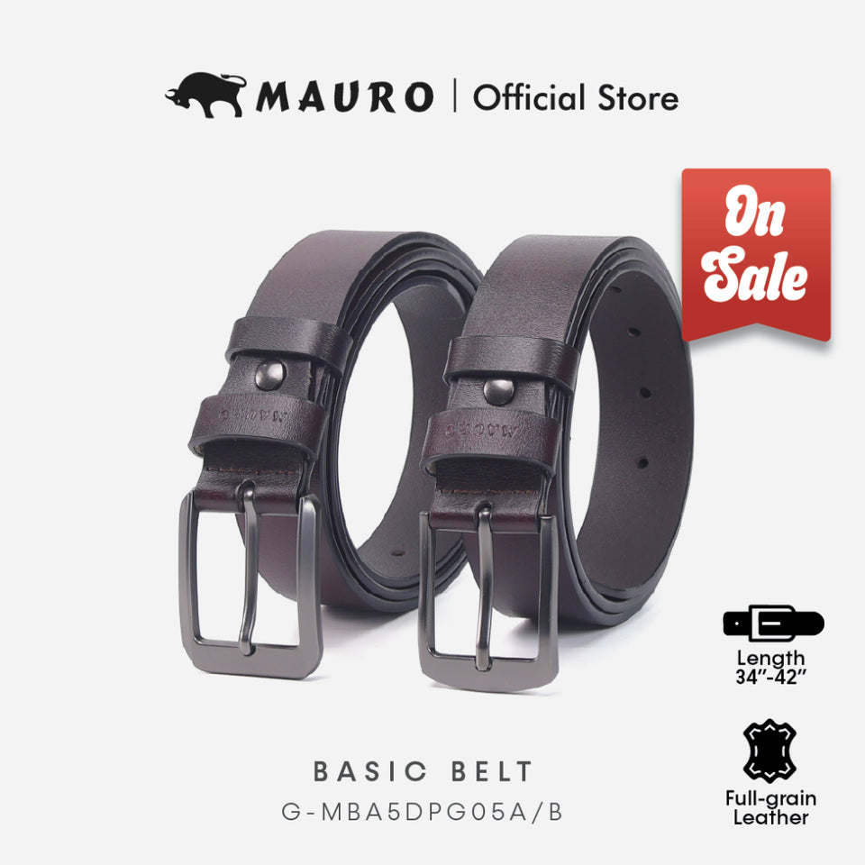 MAURO OFFER 🛒 Mens Leather Belt Tali Pinggang Lelaki 100% Kulit Original  男士皮带