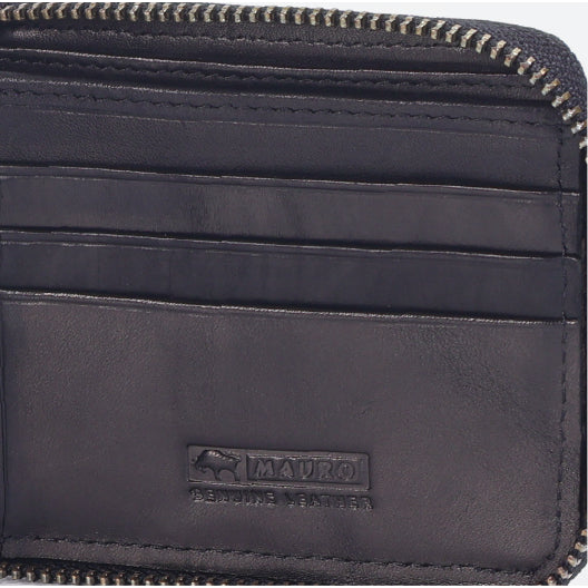 MAURO Serge Series Men's Genuine Leather Zip Wallet Dompet Kulit Lelaki 08A4SC9313