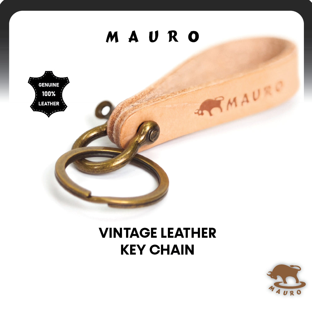 MAURO Vintage Leather Key Chain & Key Holder Rantai Kunci Kulit & Pemegang Kunci 皮革钥匙扣和钥匙扣
