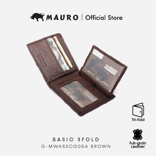 MAURO OFFER Men Leather Wallet Man Dompet Kulit Asli Tulen Wallet Lelaki Dompet Lelaki Kulit Original G-MWA5SCG05A