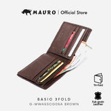 MAURO OFFER Men Leather Wallet Man Dompet Kulit Asli Tulen Wallet Lelaki Dompet Lelaki Kulit Original G-MWA5SCG05A