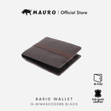 MAURO OFFER Men Leather Wallet Man Men Wallet Leather Original Dompet Kulit Asli Lelaki Dompet Lelaki G-MWA5SCG08B BLACK