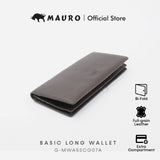 MAURO OFFER Genuine Men's Leather Long Wallet for Man Wallet Dompet Panjang Lelaki Dompet Lelaki Tinggi G-MWA5SCG07A