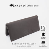 MAURO OFFER Genuine Men's Leather Long Wallet for Man Wallet Dompet Panjang Lelaki Dompet Lelaki Tinggi G-MWA5SCG07A