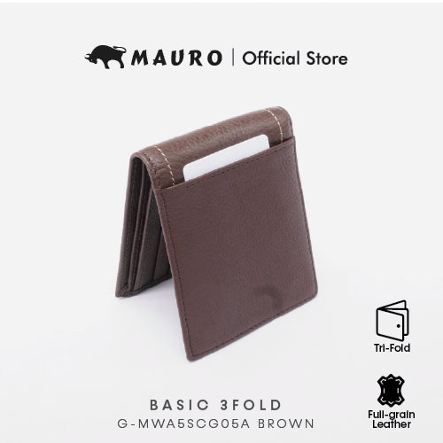 MAURO OFFER Men Leather Wallet Man Dompet Kulit Asli Tulen Wallet Lelaki Dompet Lelaki Kulit Original G-MWA5SCG05A