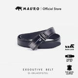 Mauro Men Cow Hide Genuine Leather Adjustable Auto Buckle Long Belt for Plus Size G-08J4DP070L