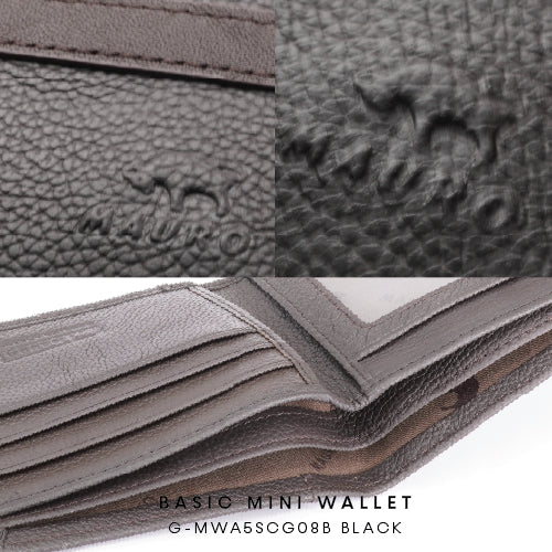 MAURO OFFER Men Leather Wallet Man Men Wallet Leather Original Dompet Kulit Asli Lelaki Dompet Lelaki G-MWA5SCG08B BLACK