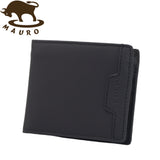 Mauro Genuine Leather Men Bi Fold Multi Compartment Wallet with RFID Protection