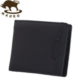 Mauro Genuine Leather Men Tri Fold Multi Compartment Wallet with RFID Protection