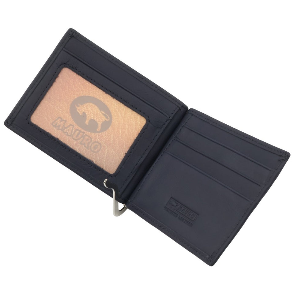 Mauro Genuine Leather Slim Money Clip Wallet